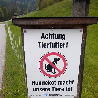 Hundekot macht unsere Tiere tot